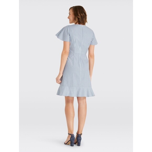 Draper James Blue and White Striped Dress - Picture 7 of 15